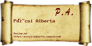 Pócsi Alberta névjegykártya